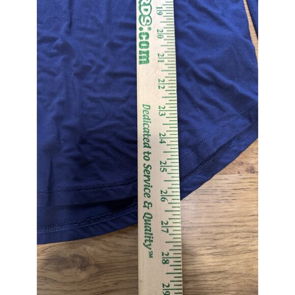 Old Navy Luxe Blue Long Sleeve Round Neck Tunic Shirt Women‎ Size Medium Preppy - Picture 4 of 12